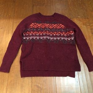 American Eagle maroon sweater. Size XS